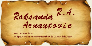 Roksanda Arnautović vizit kartica